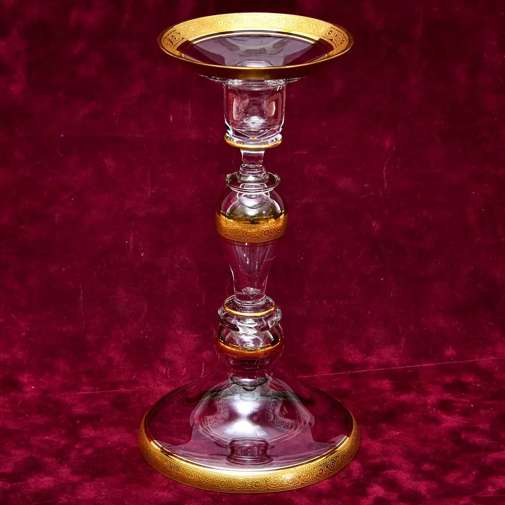 Большой Элегантный Хрустальный Подсвечник на одну свечу, серия «Concorde» Theresienthal, Германия.