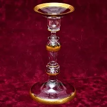 Большой Элегантный Хрустальный Подсвечник на одну свечу, серия «Concorde» Theresienthal, Германия.