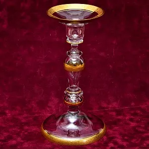 Большой Элегантный Хрустальный Подсвечник на одну свечу, серия «Concorde» Theresienthal, Германия.