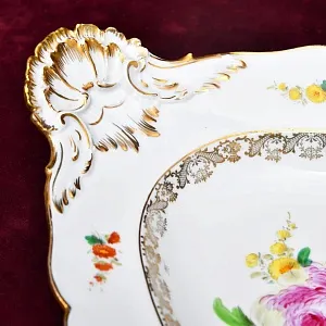 Большое Антикварное Блюдо, Фарфор KPM Германия, вторая половина ХIХ века.