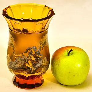 Авторская Коллекционная Ваза - Кубок «Свидание», Хрусталь OERTEL & Co, Богемия.