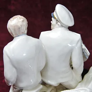 Большая Коллекционная Авторская Статуэтка «Берегись автомобиля», фарфор, Россия.