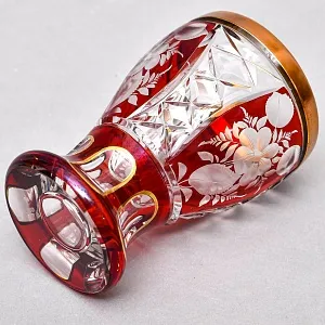 Рубиновый Хрусталь - Винтажная Вазочка - Кубок, Egermann, Богемия, Чехия 50гг.