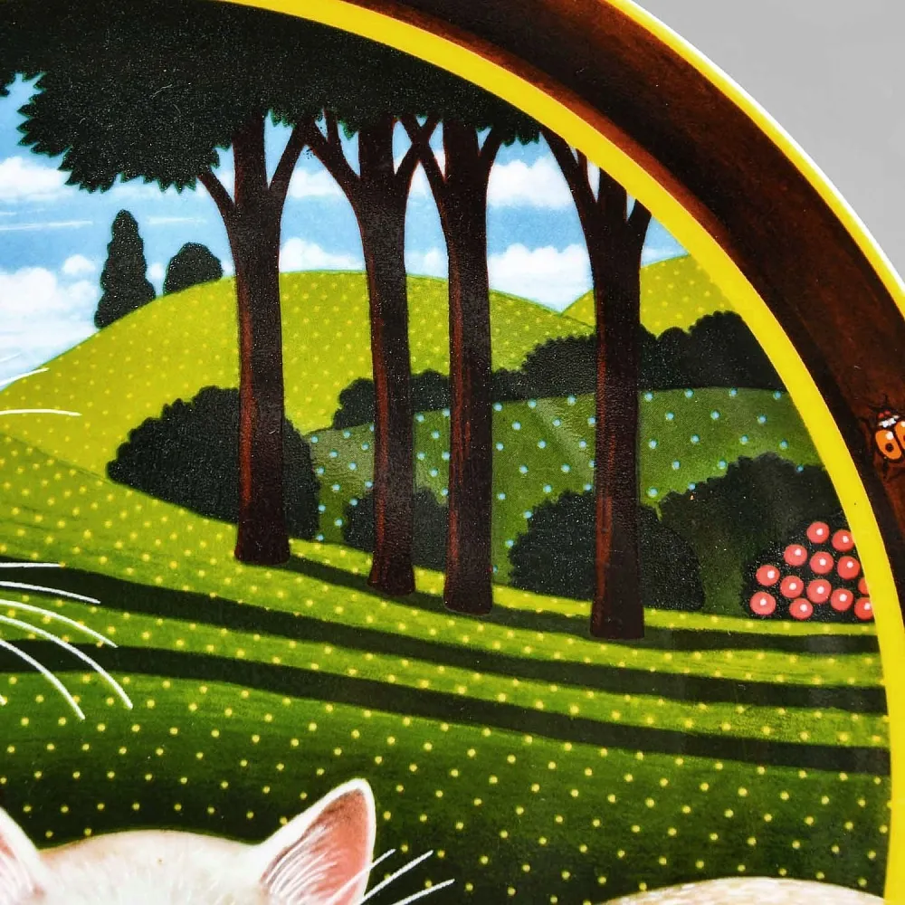 Коллекционная Фарфоровая тарелка «Кошки. Персик и Крем», Anna Perenna Германия, 80-е годы. 