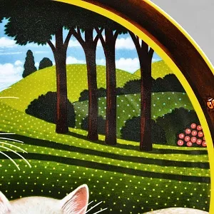 Коллекционная Фарфоровая тарелка «Кошки. Персик и Крем», Anna Perenna Германия, 80-е годы. 