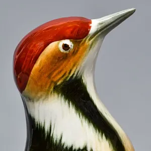 Коллекционная Фарфоровая статуэтка «Птица - Пёстрый Дятел», Карл Энс / Karl Ens, Германия.