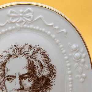 Фарфоровое Панно - Плакетка «Людвиг ван Бетховен», MEISSEN Германия - 1978 год.