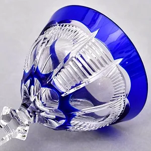 РЕДКОСТЬ! Бокал для вина «Oskar» Цветной Хрусталь, JOSEPHINENHUTTE, Германия, 40 гг.