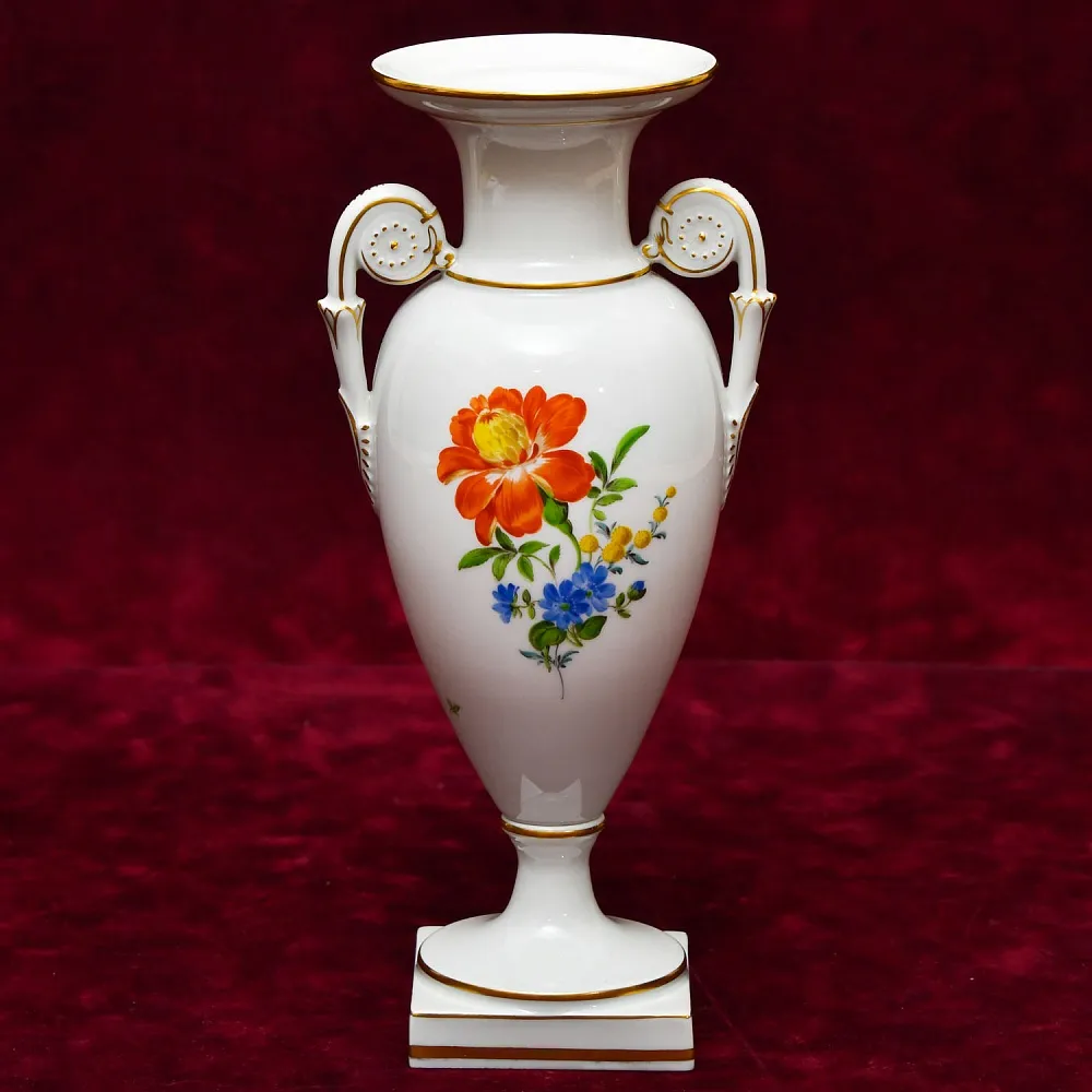 Коллекционная Фарфоровая Ваза «Цветочный Букет», MEISSEN Германия, середина ХХ века.