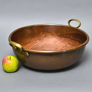 Большой Медный таз для варки варенья на 12-ть литров, Франция - первая половина ХХ века.