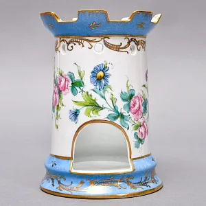 Антикварный Заварочный Чайник на подставке «Цветочная гирлянда», Франция - первая половина ХХ века.