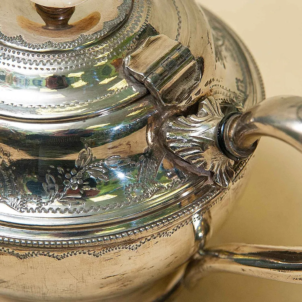 Антикварный Заварочный Чайник. Метал Silverplate, SHEFFIELD Англия начало ХХ века.