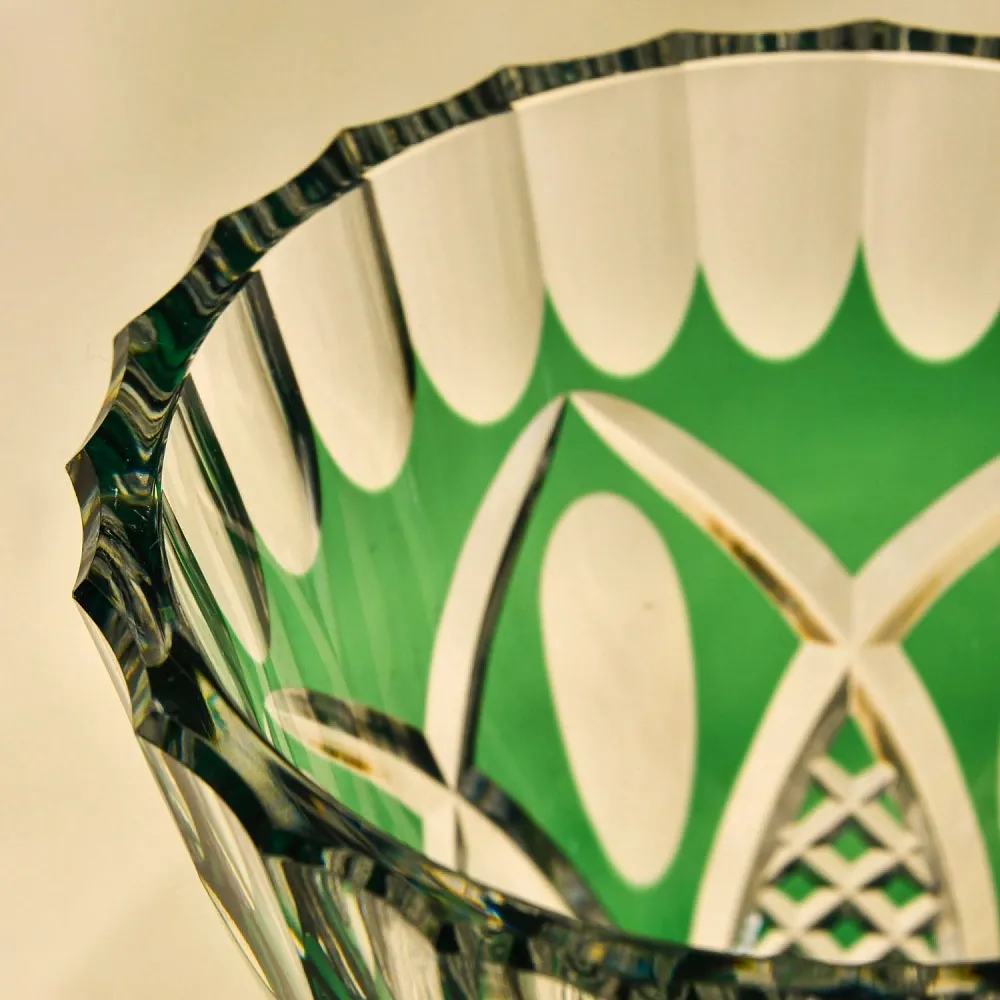 Коллекционная Ваза для цветов, цветной хрусталь, VAL SAINT LAMBERT, Бельгия.