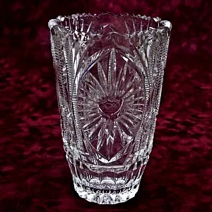 Хрустальная Ваза для цветов «Олимпиада - 80», Н -21 см., СССР - 1980 год.