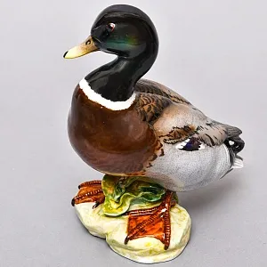 Коллекционная Фарфоровая статуэтка «Утка - Селезень», Испания, 50-70 годы ХХ века. 