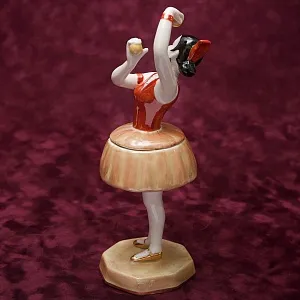 Редкость! Фарфоровая Шкатулка - Статуэтка «Испанская танцовщица» AРТ ДЕКО Германия 20 гг.