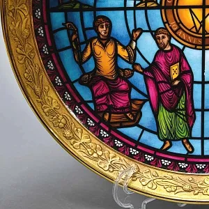 Фарфоровая Тарелка «Житие Святого Стефана. Витражи Шартрского Собора», Krautheim & Adelberg Германия.