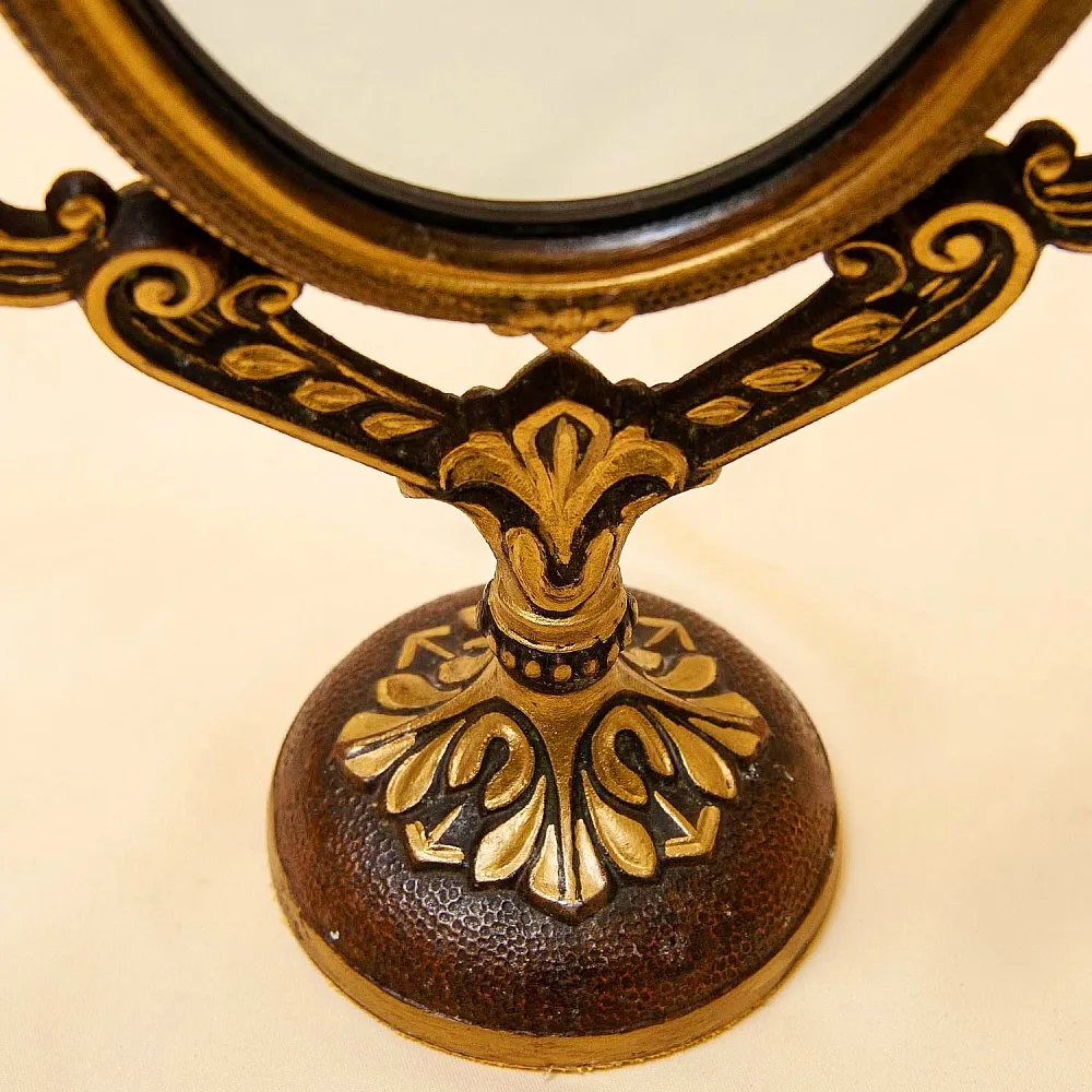 Классическое Настольное Двухстороннее Будуарное Зеркало, Бронза, Франция, середина ХХ века.