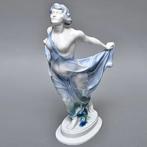Антикварная Фарфоровая статуэтка Арт Деко «Невеста ветра», Rosenthal Германия, 1912 - 1914 годы. 
