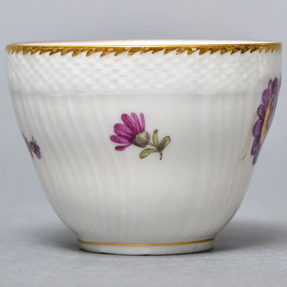 Антикварная Кофейная пара «Летние цветы», Фарфор Royal Copenhagen Дания, 1870 - 1890 годы. 