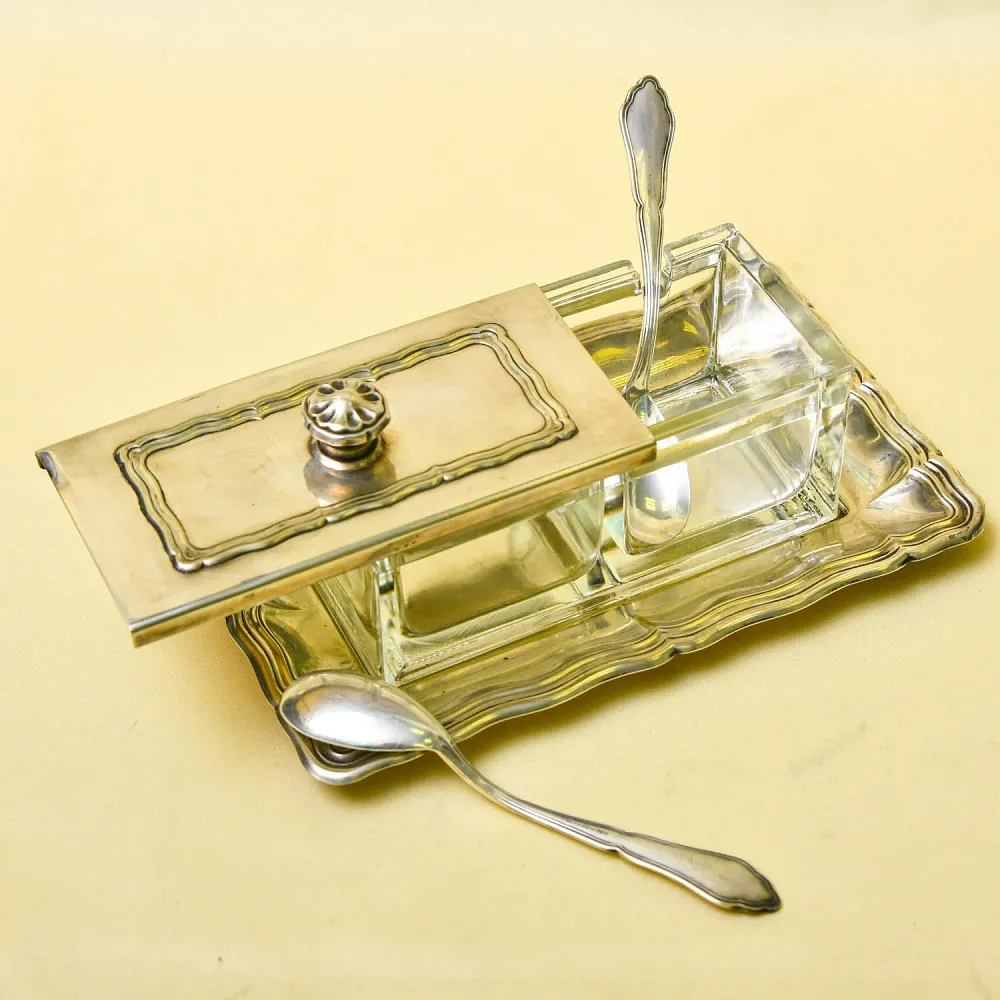 Набор для специй или соусов с двумя отделениями, Wellner Германия 1935 - 1958 годы.