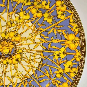 «Floralia Medusa Gold» - Коллекционная Фарфоровая Тарелка - Блюдо, VERSACE, Rosenthal Германия - 1980 год.