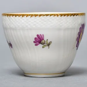 Антикварная Кофейная пара «Летние цветы», Фарфор Royal Copenhagen Дания, 1870 - 1890 годы. 