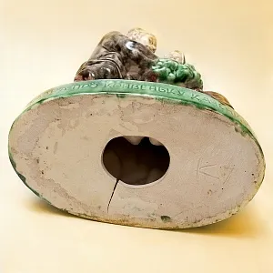 Коллекционная статуэтка «Казка про кривеньку качечку» Обливная керамика, СССР ЛКСФ - 50-е гг.