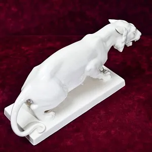 Большая Коллекционная статуэтка «Бенгальский ТИГР», Фаянс LUX, Бельгия.