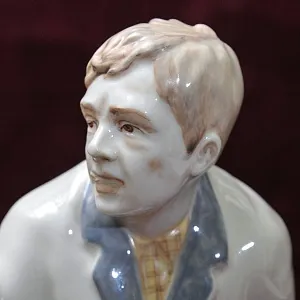 Большая Коллекционная Авторская Статуэтка «Берегись автомобиля», фарфор, Россия.