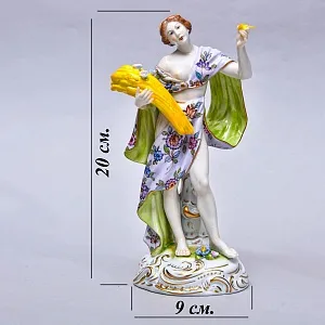 Редкость!!! Фарфоровая статуэтка «Девушка. ЛЕТО» из коллекции «Времена года», VOLKSTEDTER Германия.