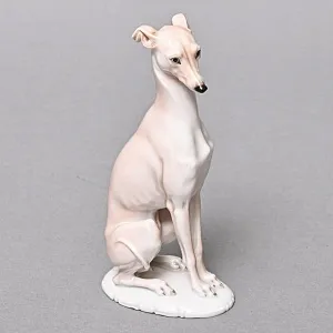 Антикварная Фарфоровая статуэтка «Собака. Левретка», Rosenthal Германия, 1929 год.  