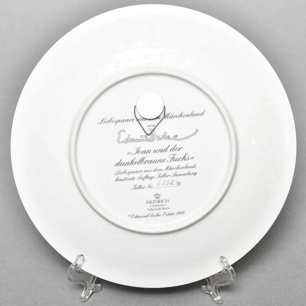 Коллекционная Фарфоровая тарелка «Конек - Горбунок», Villeroy&Boch Германия - 1982 год. 