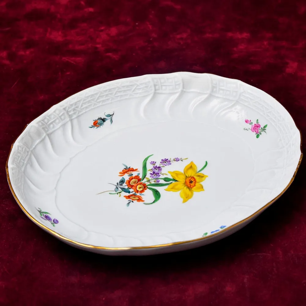 Мейсоновский «Цветочный Букет» - Сервировочная Тарелка - Блюдо, Фарфор MEISSEN Германия.