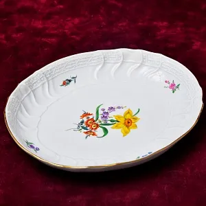 Мейсоновский «Цветочный Букет» - Сервировочная Тарелка - Блюдо, Фарфор MEISSEN Германия.