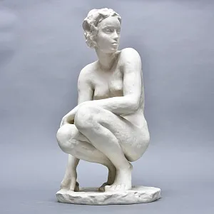 Большая Авторская Фарфоровая Статуэтка «Обнаженная Девушка» ROSENTHAL Германия -50 гг.