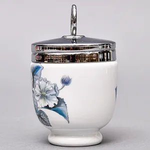 Фарфоровый Кодлер на 1 яйцо «Яблоневый цвет» для приготовления яиц,  ROYAL WORCHESTER, Англия.