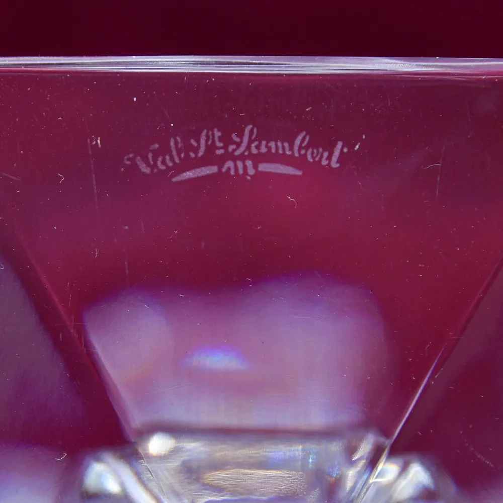 Два Хрустальных Подсвечника VAL SAINT LAMBERT Бельгия, 60 -е годы ХХ века.