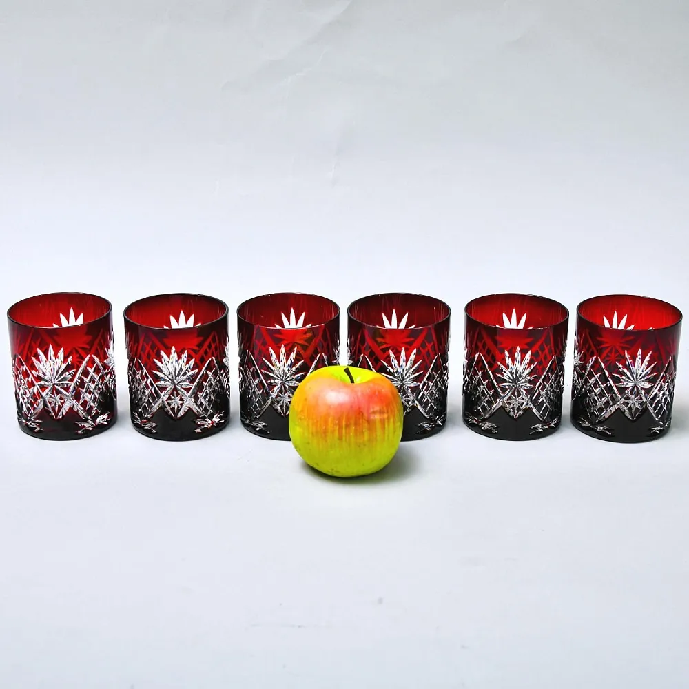 Редкость! «Рубиновый Хрусталь» Набор Стаканы для Виски DOROTHEENHUTTE Германия.