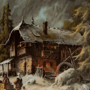 Коллекционная Тарелка «Визит торговца» Фарфор Furstenberg Германия -1987 год.