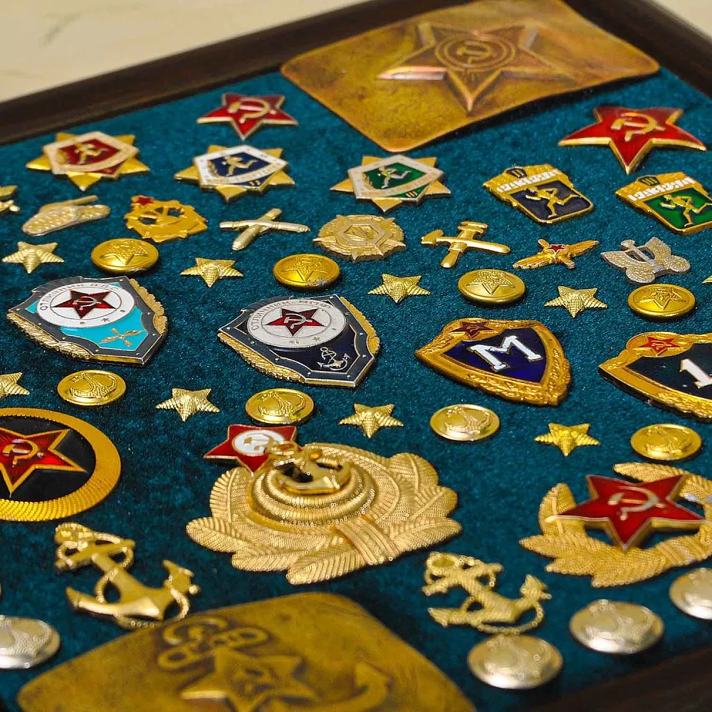 Коллекционное Панно - Картина «Элементы формы и Знаки отличия ВС СССР», Россия вторая половина ХХ в.