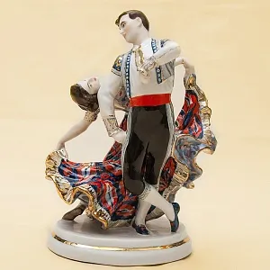 Редкость! Авторская Фарфоровая статуэтка «Испанский танец», СССР ЛЗФИ, 1967 - 1983 годы. 