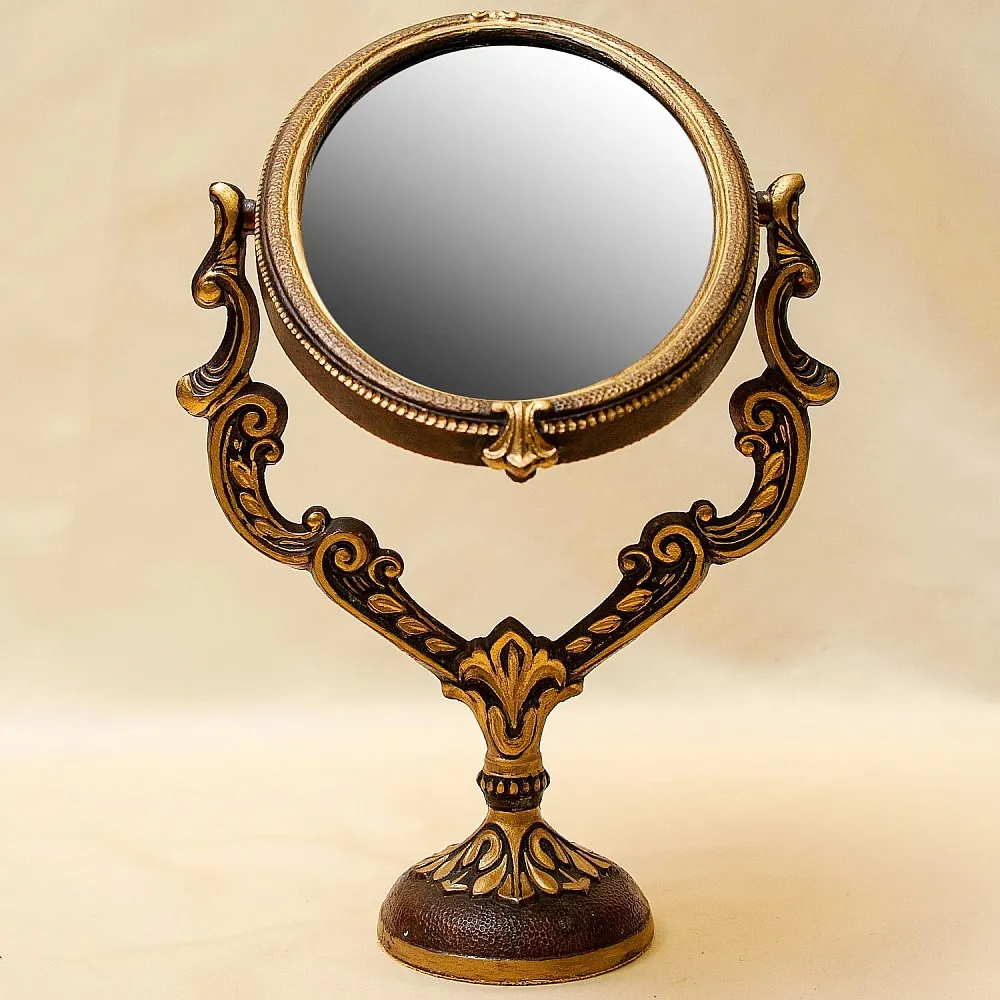 Классическое Настольное Двухстороннее Будуарное Зеркало, Бронза, Франция, середина ХХ века.