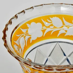 Редкость! Антикварная Хрустальная Ваза, JOSEPHINENHUTTE, Германия 1915 -1925 гг.