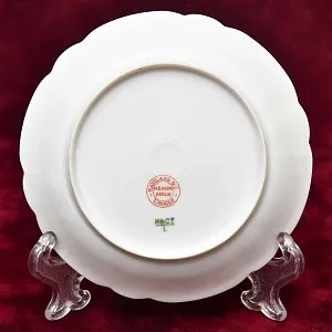 Антикварная Фарфоровая Чайно-Кофейная пара + Тарелка (тройка), Франция Limoges, 1876 - 1896 годы. 