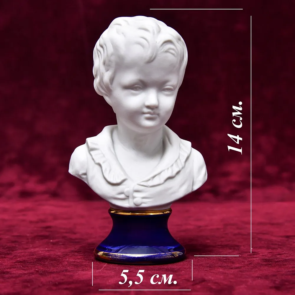 Фарфоровый Бюст - Статуэтка «МАЛЬЧИК. Александр Броньяр», Tharaud Limoges Франция.