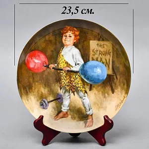 Коллекционная Фарфоровая Тарелка «Джонни - Маленький силач», RECO США -1983 год.