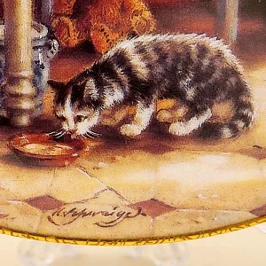 Коллекционная Тарелка «ПИРОГ» Фарфор, Weimar Porzellan Германия -1993 год. 