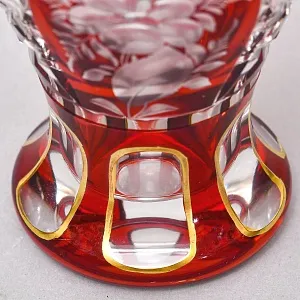 Рубиновый Хрусталь - Винтажная Вазочка - Кубок, Egermann, Богемия, Чехия 50гг.