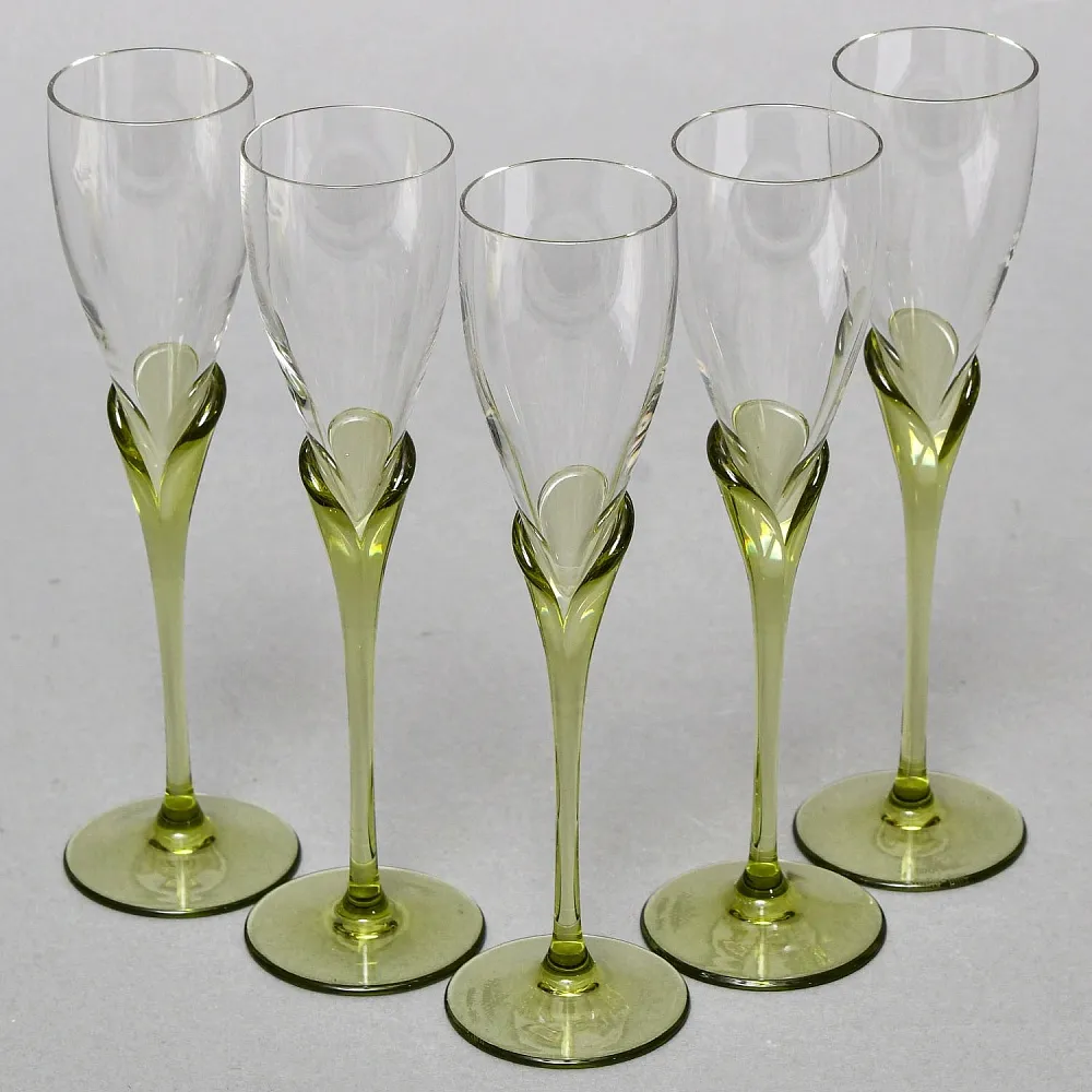 Рюмки из коллекции «Papyrus» - 5 шт., Хрусталь Rosenthal Studio Line, Германия - 1960 -1969 годы.